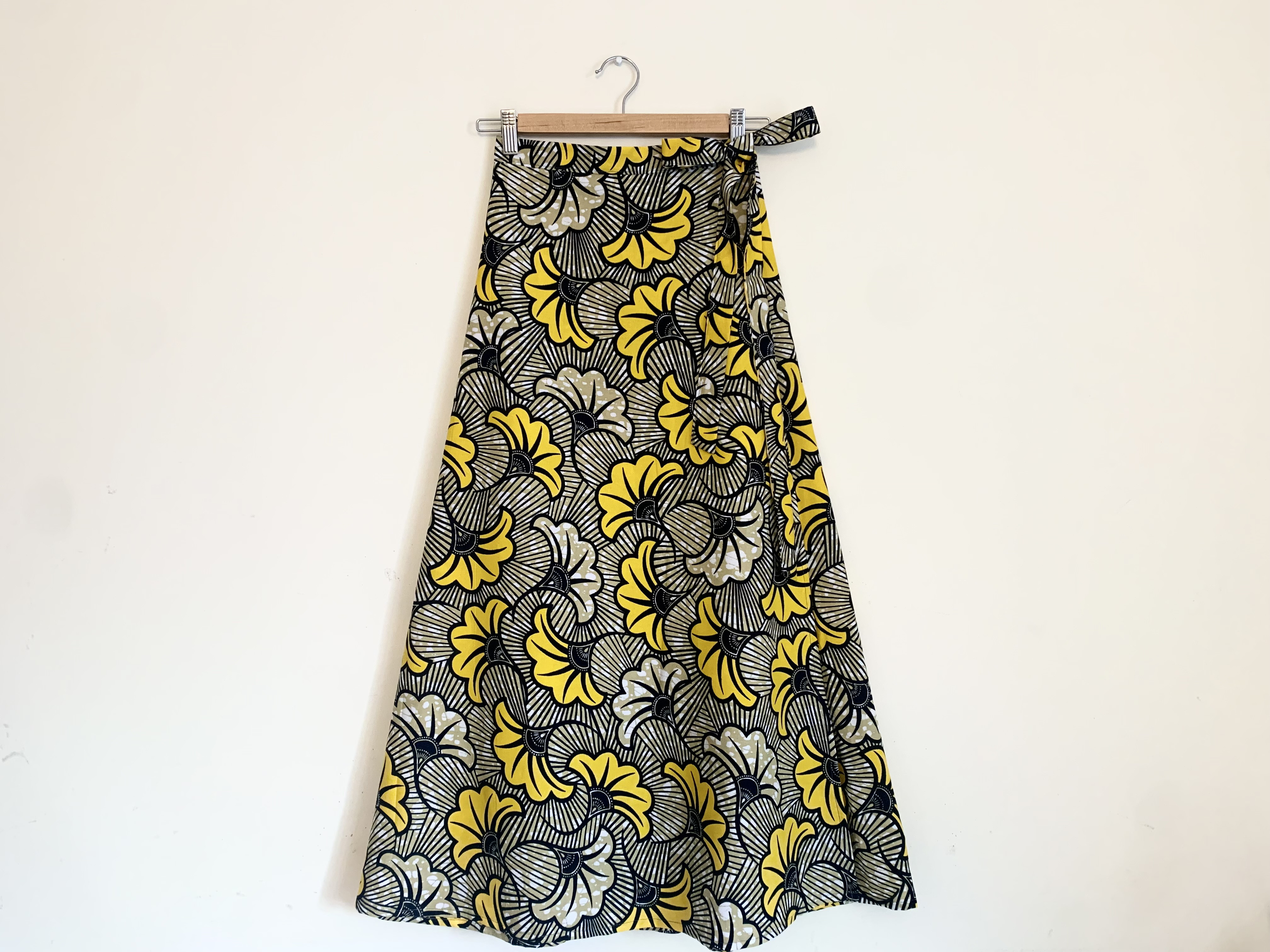 アフリカ布巻きスカート