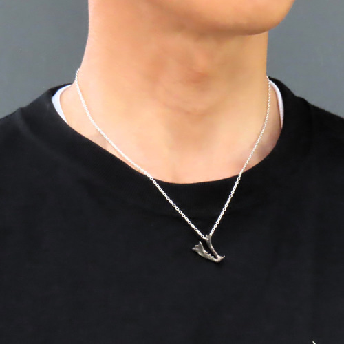 狐の下顎ネックレス シルバー925 【刻印無料】 シラッキカムイ 狐の