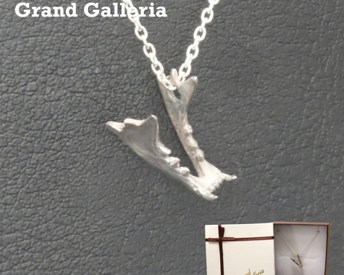 狐の下顎ネックレス シルバー925 【刻印無料】 シラッキカムイ 狐の