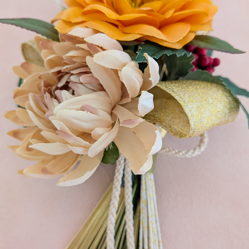 華やぎ椿の迎春お正月飾り 和モダン 玄関飾り 室内インテリア 和風