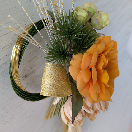 華やぎ椿の迎春お正月飾り 和モダン 玄関飾り 室内インテリア 和風