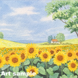 根尾谷淡墨桜」透明水彩画 原画 風景画 額縁付 SMサイズ 絵画 Oni 通販