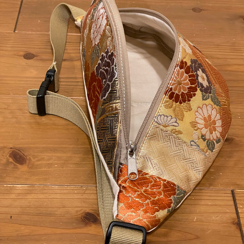 帯リメイクバッグ ボディバッグ 帯バッグ ウエストポーチ クロス