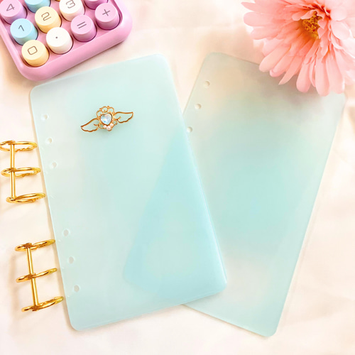 選べる2色】A6 レジン 貯金バインダー 家計管理｜積立貯金・saving