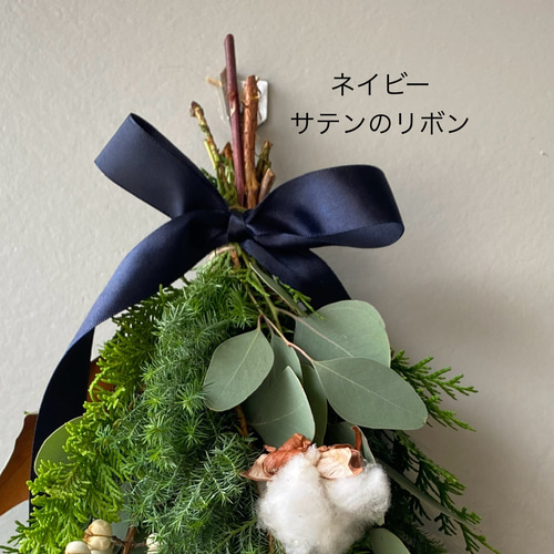 綿のクリスマススワッグ ナチュラル スワッグ Cocoflower 通販