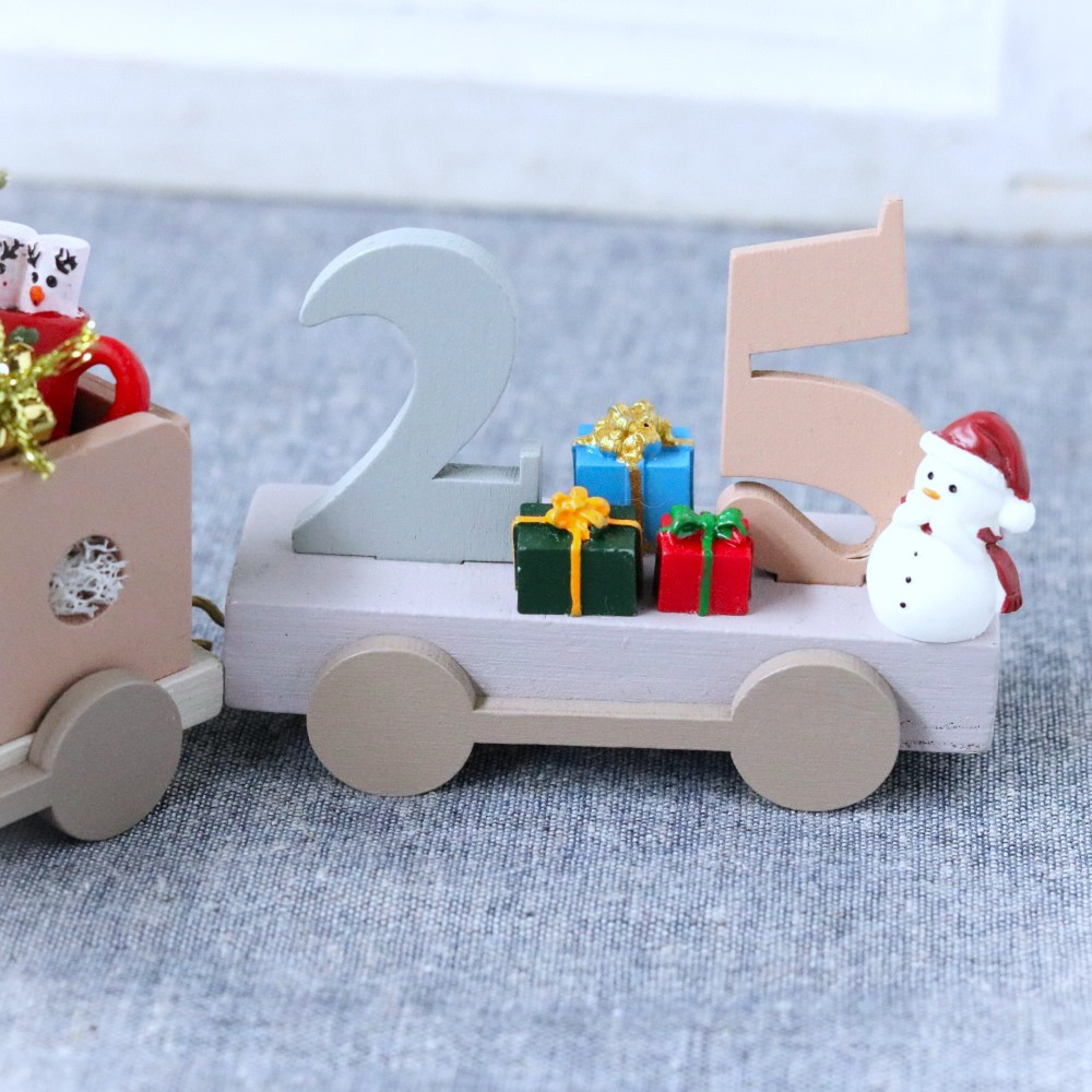 ★再販ラスト2点★ウッディトレインのクリスマス♪可愛いシマエナガとトナカイのXmas！クリスマスプレゼント/お誕生日祝い