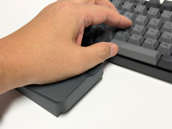 セパレート型モバイルリストレスト ワイド 傾斜タイプ8度 20to30mm 分割傾斜キーボード向け(Cornix等) 4枚目の画像