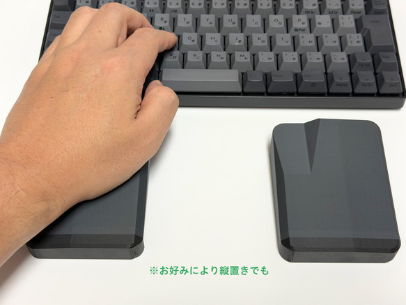 セパレート型モバイルリストレスト ワイド 傾斜タイプ8度 20to30mm 分割傾斜キーボード向け(Cornix等) 8枚目の画像