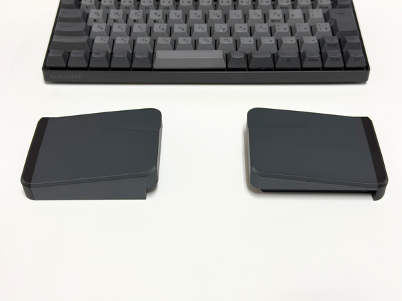 セパレート型モバイルリストレスト ワイド 傾斜タイプ8度 20to30mm 分割傾斜キーボード向け