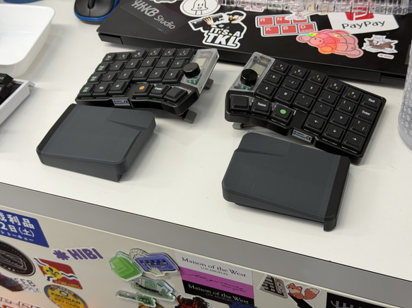 セパレート型モバイルリストレスト ワイド 傾斜タイプ8度 20to30mm 分割傾斜キーボード向け(Cornix等) 12枚目の画像