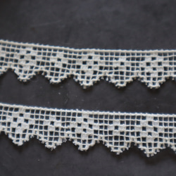 フランス 1m アンティークレース C1098 アイボリー 5枚目の画像