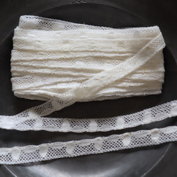 フランス 1m アンティークレース C1099 ホワイト 7枚目の画像