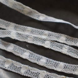 フランス 1m アンティークレース C1099 ホワイト 2枚目の画像