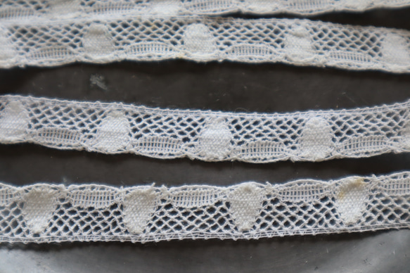 フランス 1m アンティークレース C1099 ホワイト 6枚目の画像