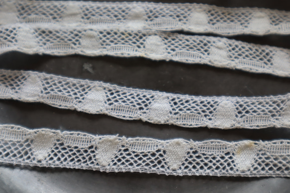 フランス 1m アンティークレース C1099 ホワイト 4枚目の画像