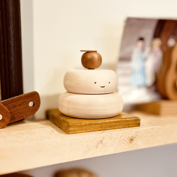 手作り 木製『みかんさん＆鏡餅2026』 鏡餅 お正月 飾り 鏡餅 asamy