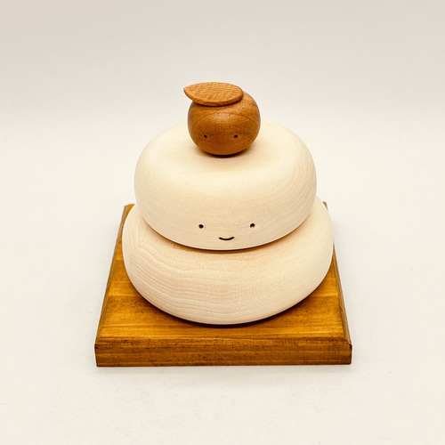 手作り 木製『みかんさん＆鏡餅2026』 鏡餅 お正月 飾り 鏡餅 asamy