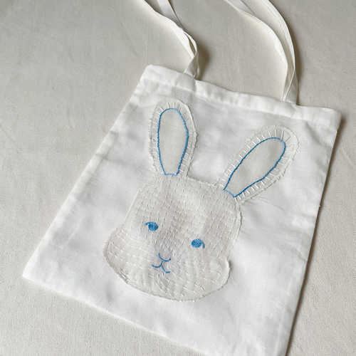 送料無料 高密度に織り上げたイタリア製リネンのトートバッグ 刺繍