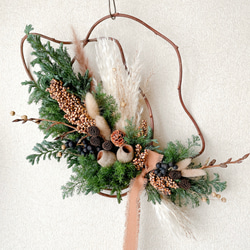 パンパスグラスのガーランド ドライフラワー 横長スワッグ スワッグ