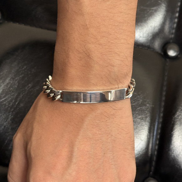 シルバー925製　IDブレスレット 2枚目の画像