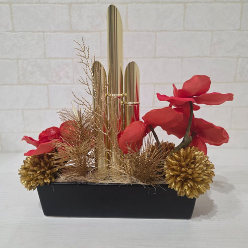 練華 - mini門松 - 削りの技術が咲かせる、金属の華。 その他