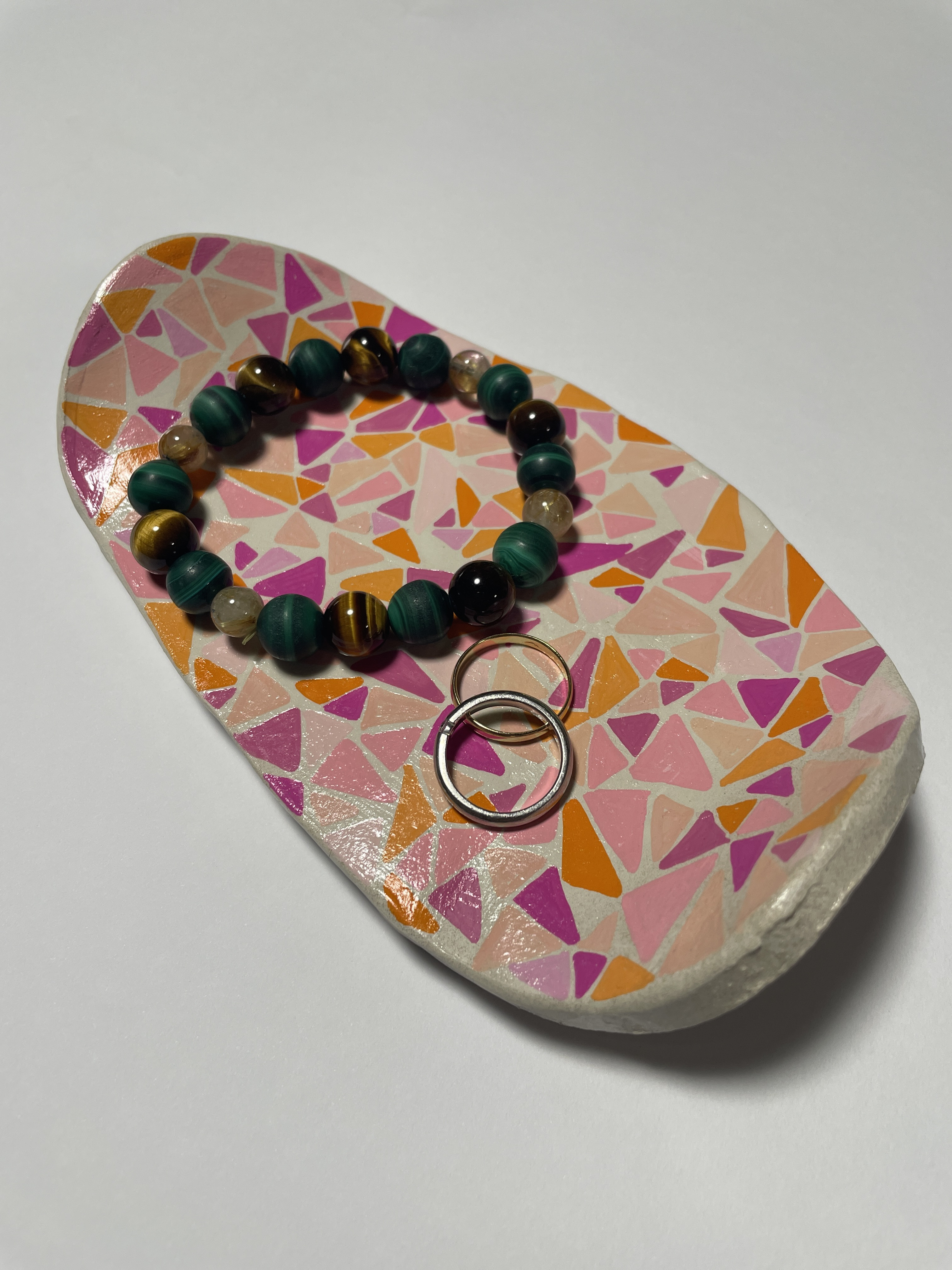 萩焼風＊オーブン陶土のアクセサリートレイ｜ナチュラル・北欧・ギフトにも