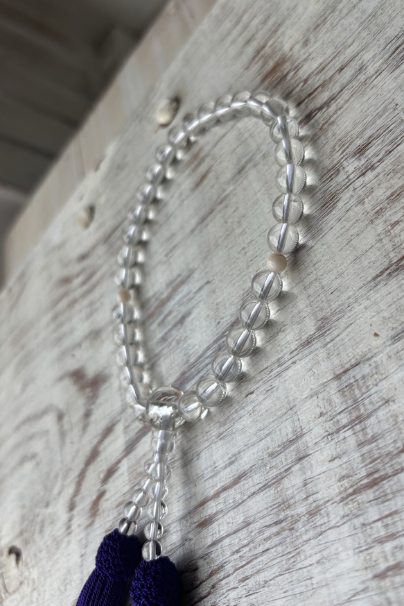 水晶お念珠.〜正絹紫房.〜 8枚目の画像