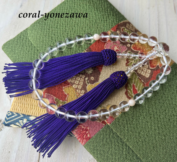 水晶お念珠.〜正絹紫房.〜 1枚目の画像