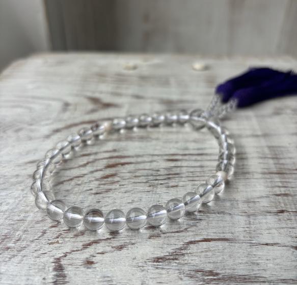 水晶お念珠.〜正絹紫房.〜 9枚目の画像