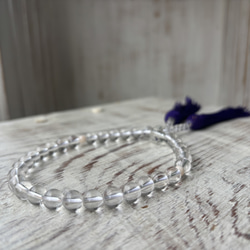 水晶お念珠.〜正絹紫房.〜 2枚目の画像