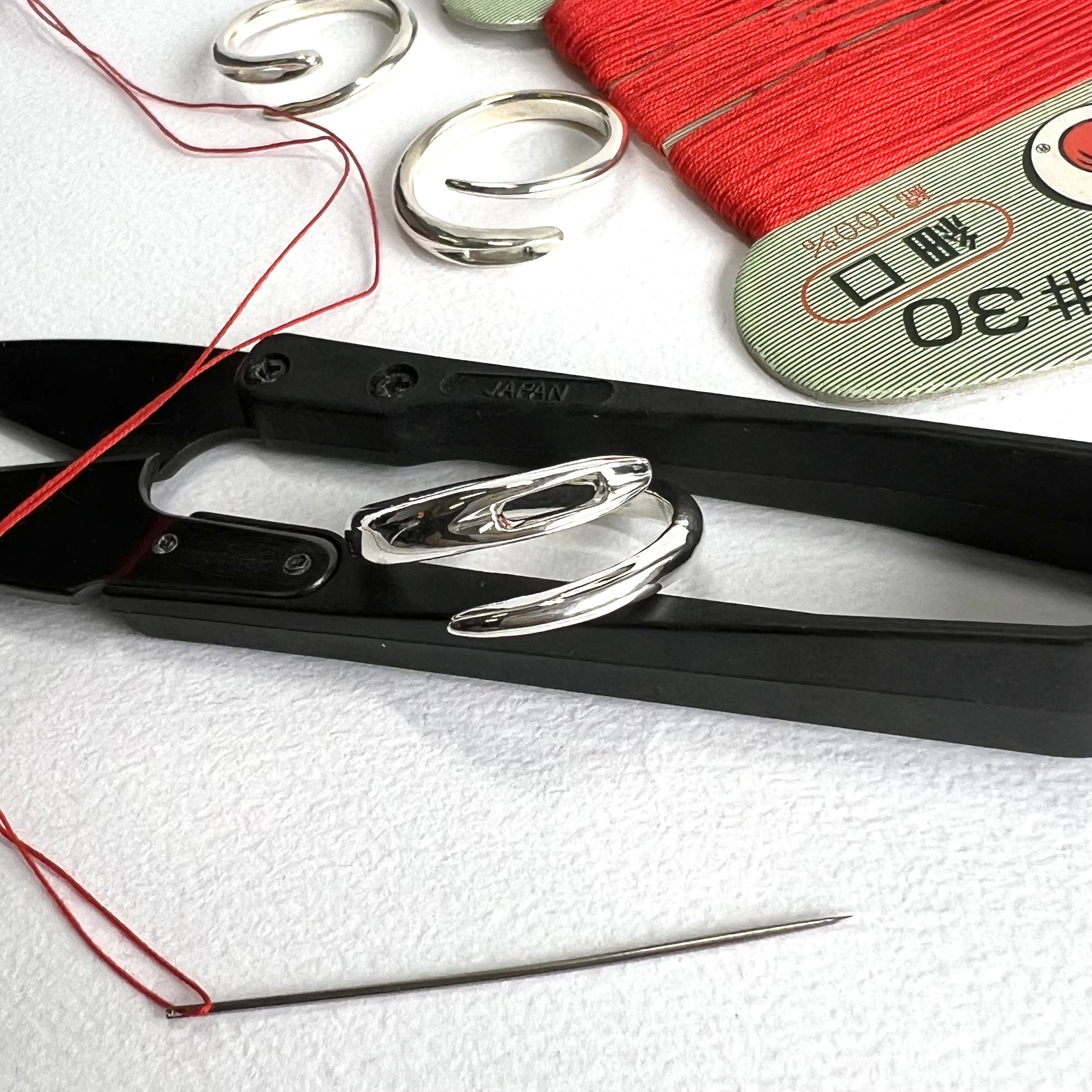 縫い針リング　Lサイズ（約14〜18号）