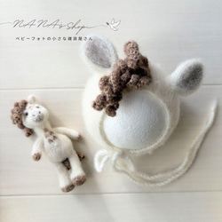 オレンジ♪鏡餅ボンネット ロンパースセット ニューボーンフォト撮影