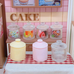 ミニチュア キャニスター 1点 全3色 トールハウス用 容器 カラフル