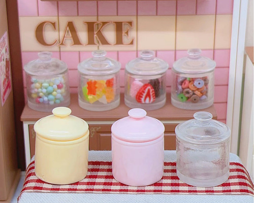 ミニチュア キャニスター 1点 全3色 トールハウス用 容器 カラフル