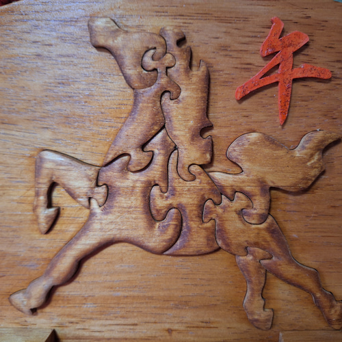 組み木 令和8年干支「午」絵馬 その他置物 makochin 通販 19997567