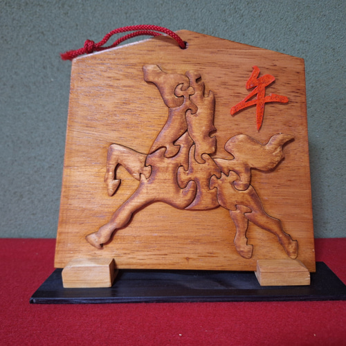 組み木 令和8年干支「午」絵馬 その他置物 makochin 通販 19997567