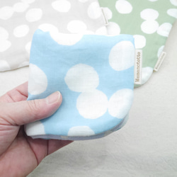 ふわもこハンカチ｜ほっこりドット-Cozy Dot-｜L・20×20cm｜ガーゼハンカチ｜敏感肌｜ハンドタオル 3枚目の画像