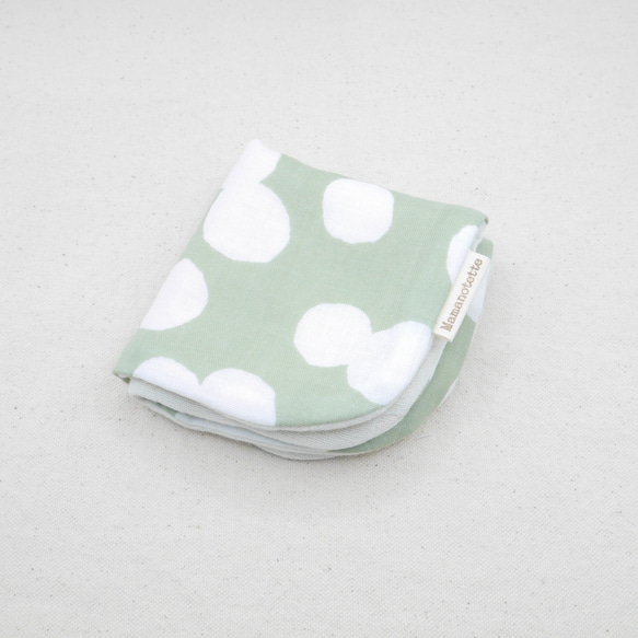 ふわもこハンカチ｜ほっこりドット-Cozy Dot-｜L・20×20cm｜ガーゼハンカチ｜敏感肌｜ハンドタオル 12枚目の画像