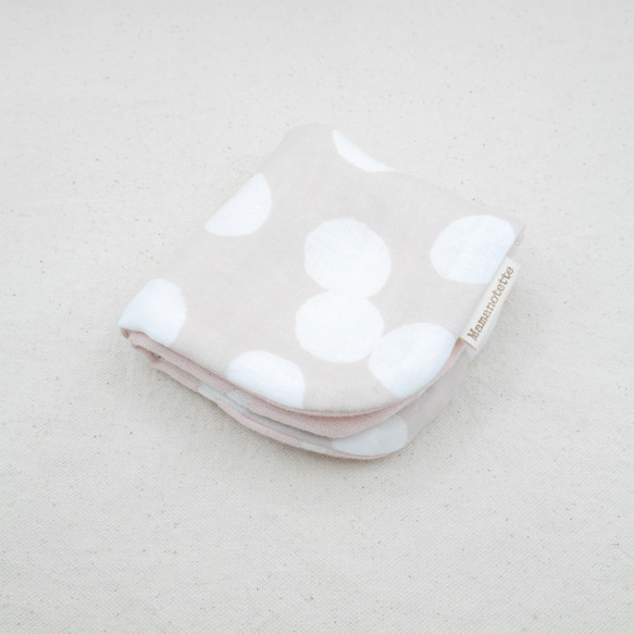ふわもこハンカチ｜ほっこりドット-Cozy Dot-｜L・20×20cm｜ガーゼハンカチ｜敏感肌｜ハンドタオル 10枚目の画像