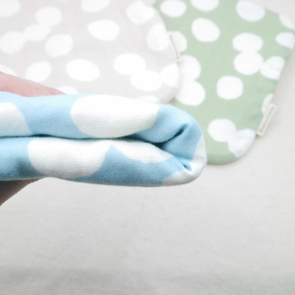 ふわもこハンカチ｜ほっこりドット-Cozy Dot-｜L・20×20cm｜ガーゼハンカチ｜敏感肌｜ハンドタオル 5枚目の画像