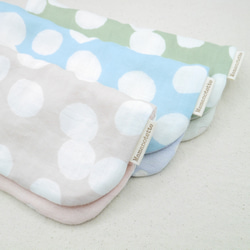 ふわもこハンカチ｜ほっこりドット-Cozy Dot-｜L・20×20cm｜ガーゼハンカチ｜敏感肌｜ハンドタオル 2枚目の画像