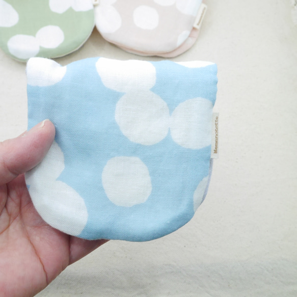 ふわもこハンカチ｜ほっこりドット-Cozy Dot-｜S・10×20cm｜ガーゼハンカチ｜敏感肌｜ハンドタオル 5枚目の画像