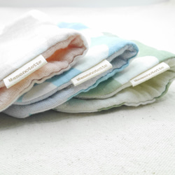 ふわもこハンカチ｜ほっこりドット-Cozy Dot-｜S・10×20cm｜ガーゼハンカチ｜敏感肌｜ハンドタオル 4枚目の画像