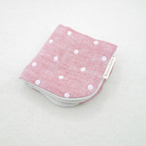 ふわもこハンカチ｜ドット×無添加-Dots × Natural Cotton-｜L・20×20cm｜ガーゼハンカチ 9枚目の画像