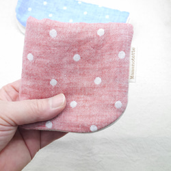 ふわもこハンカチ｜ドット×無添加-Dots × Natural Cotton-｜L・20×20cm｜ガーゼハンカチ 3枚目の画像