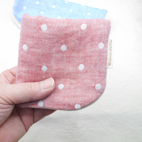ふわもこハンカチ｜ドット×無添加-Dots × Natural Cotton-｜L・20×20cm｜ガーゼハンカチ 3枚目の画像