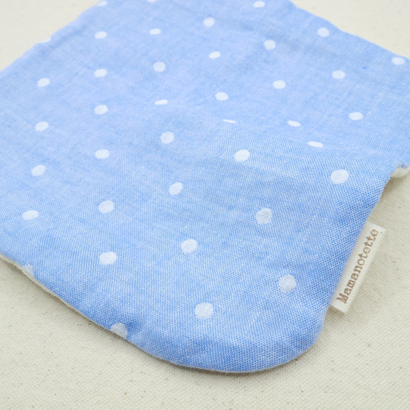 ふわもこハンカチ｜ドット×無添加-Dots × Natural Cotton-｜L・20×20cm｜ガーゼハンカチ 8枚目の画像