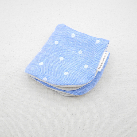 ふわもこハンカチ｜ドット×無添加-Dots × Natural Cotton-｜L・20×20cm｜ガーゼハンカチ 10枚目の画像