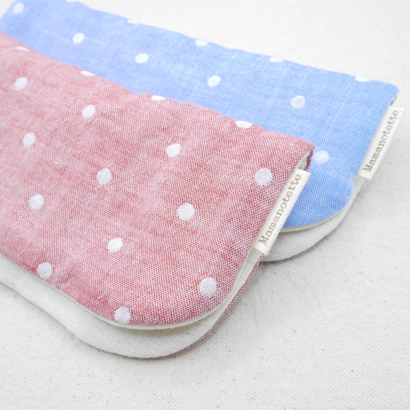 ふわもこハンカチ｜ドット×無添加-Dots × Natural Cotton-｜L・20×20cm｜ガーゼハンカチ 2枚目の画像