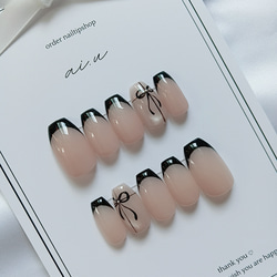 オーダー　ネイルチップ　フレンチガーリーニュアンスワンホン韓国バレエコア薔薇 ネイルチップ 韓国 ワンホン バレエコア フレンチガーリー 紫